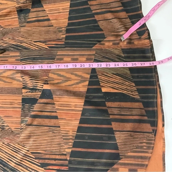 Zara Basic Blouse Womens Size Small Oversized Black Brown Pattern Neck Tie Bow - Picture 11 of 11